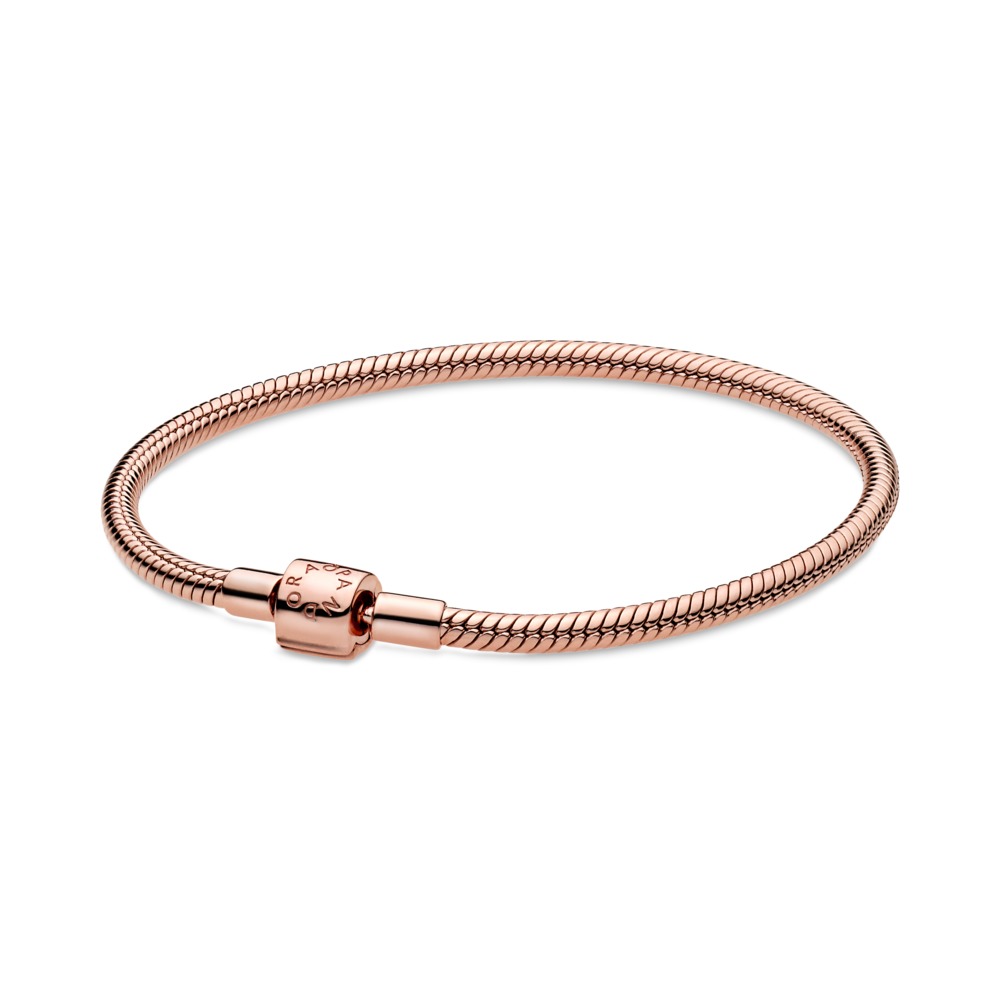 Pandora Moments Barrel Clasp Snake Chain Bracelet - Size 18 | Nick