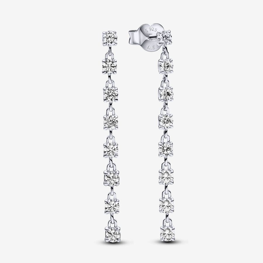 Pandora Sparkling Eight Stones Drop Earrings 001-953-02379