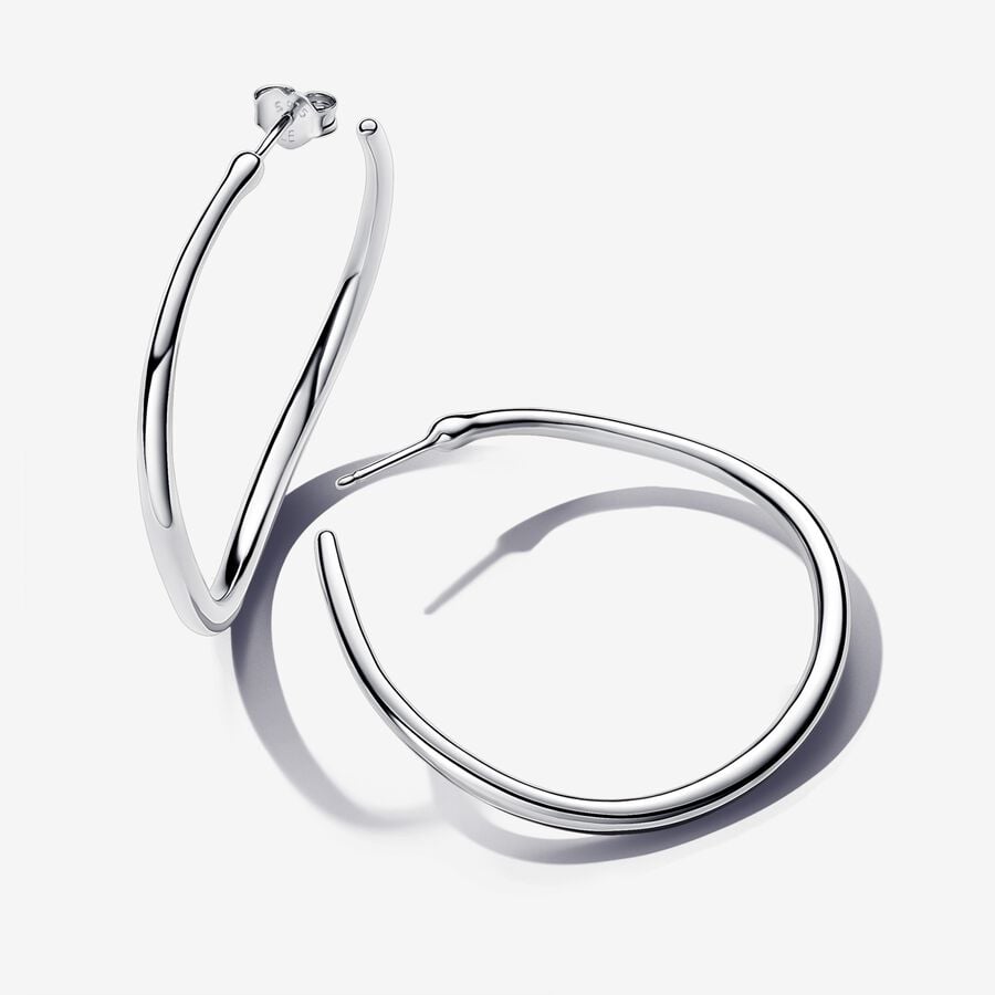 Organically Shaped 42 mm Open Hoop Earrings 001-953-02430 | Nick T