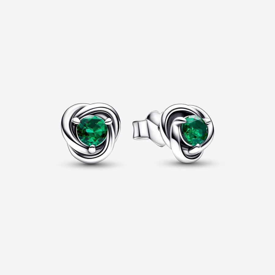 ゆめ！① May Birthstone Eternity Circle Stud Earrings 002-953-2000530