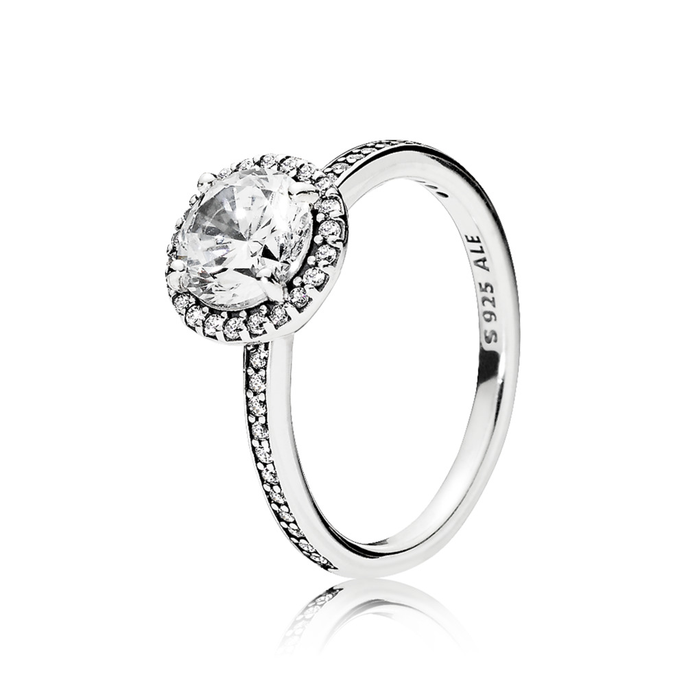 Pandora Round Sparkle Halo Ring - Size 58 001-955-10892