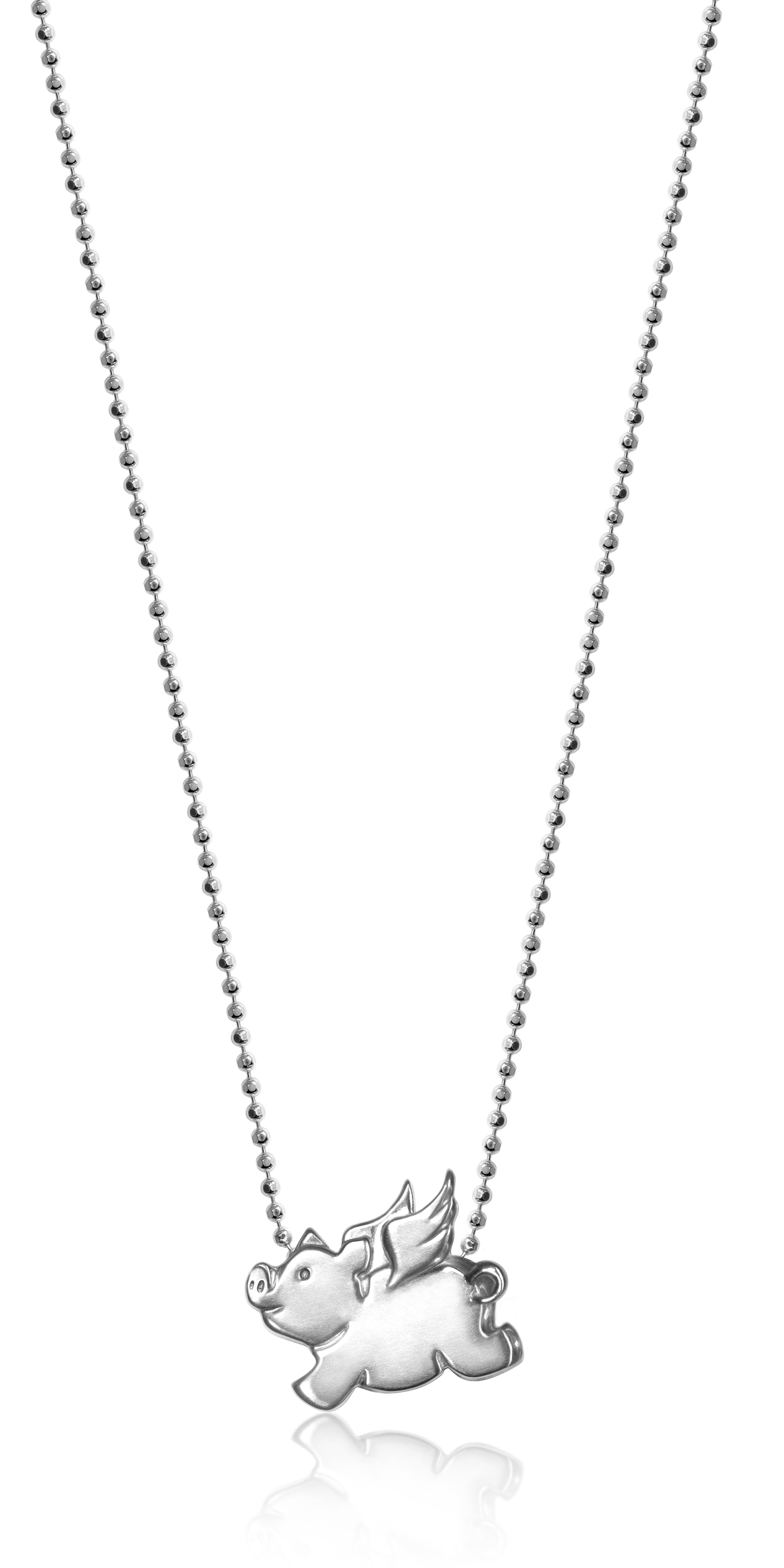 Alex Woo Little Signs Sterling Silver Flying Pig Necklace