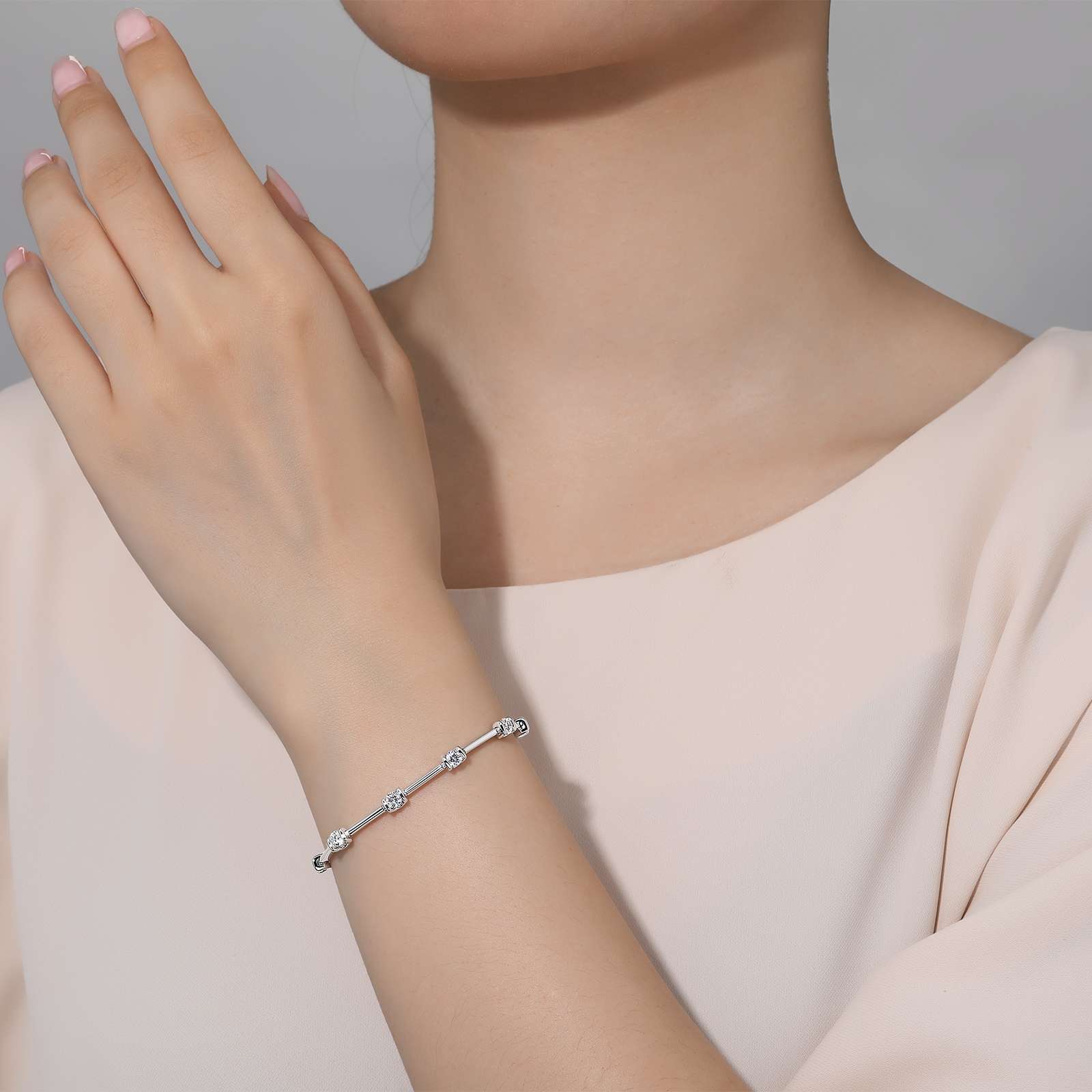 Lafonn Sterling Silver Link Bracelet Stambaugh Jewelers