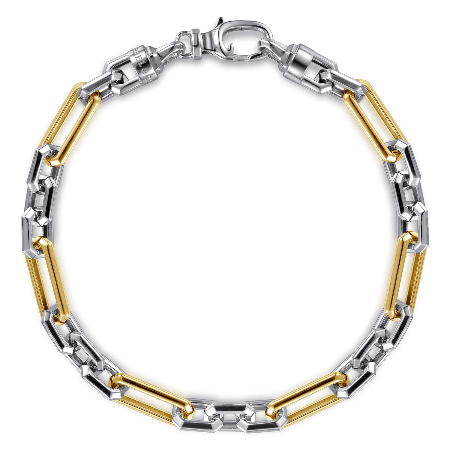 TBM2251MZJJJ-Gabriel & Co.-Classic Yellow Gold & Silver Bracelet
