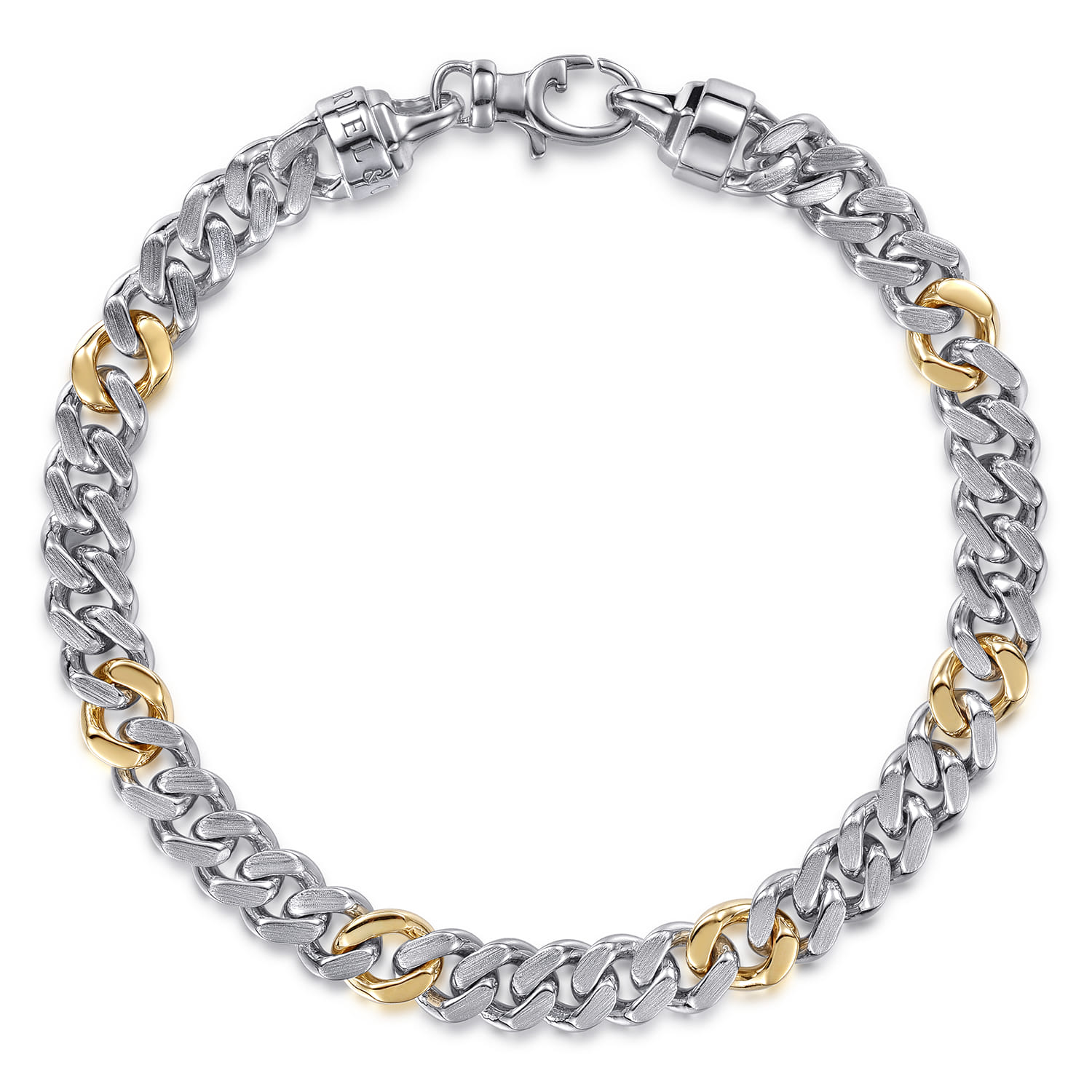 TBM2252MZJJJ-Gabriel & Co.-Classic Yellow Gold & Silver Bracelet