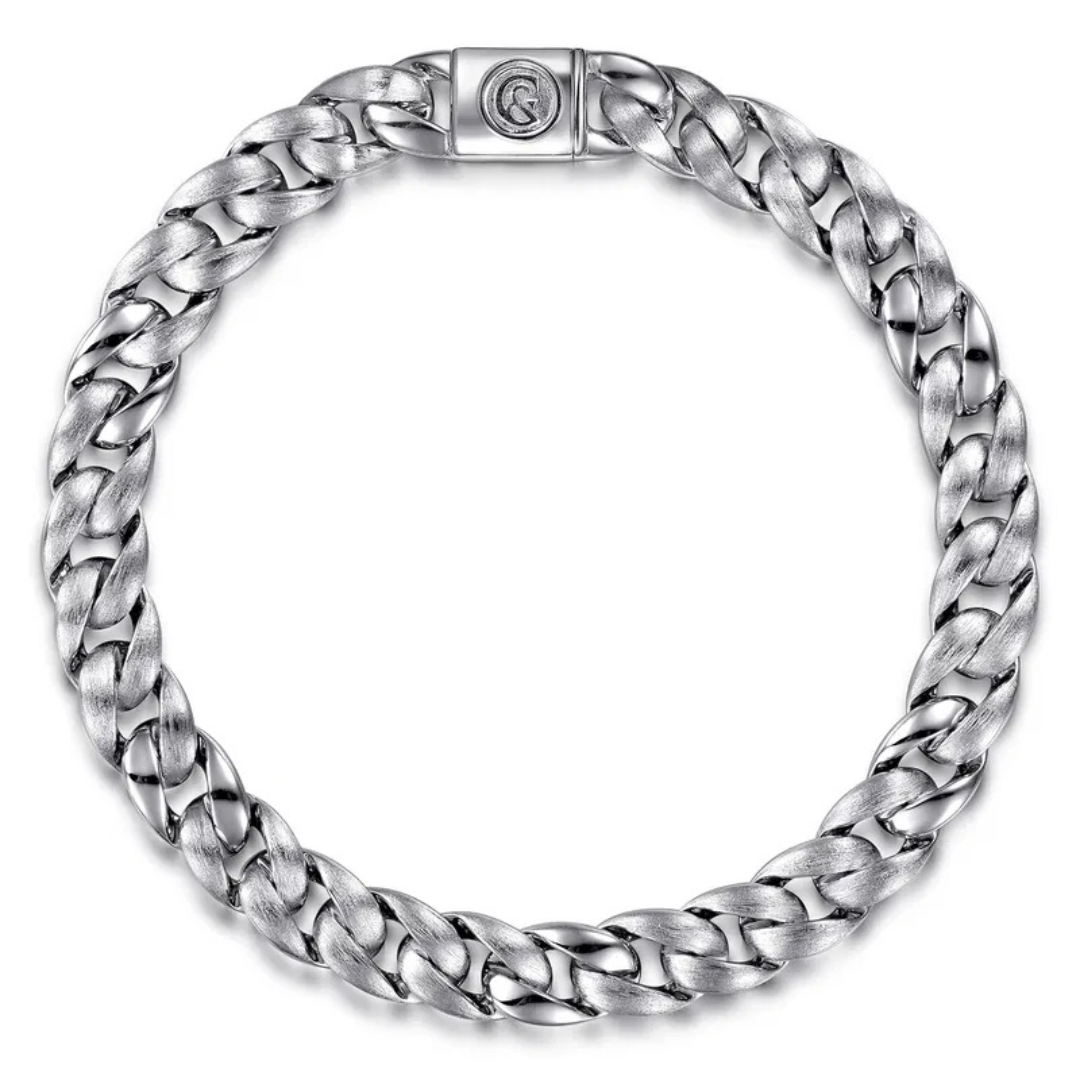 TBM4518SVJJJ-Gabriel-Classic Sterling Silver Flat Heavy Chain