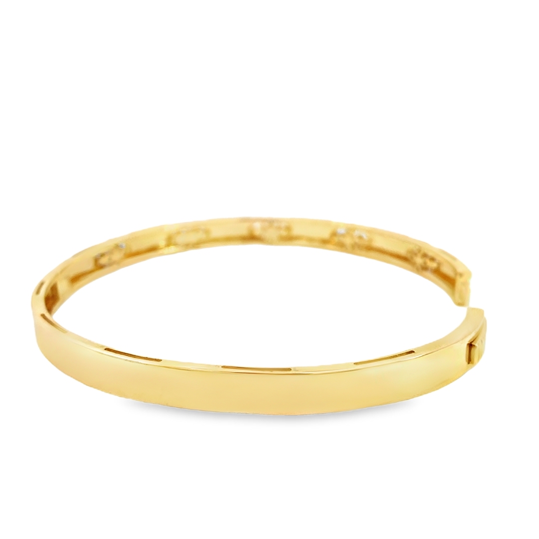 BD0619-310-The Flower Collection Diamond Bangle, 0.59Cttw-SVS Fine
