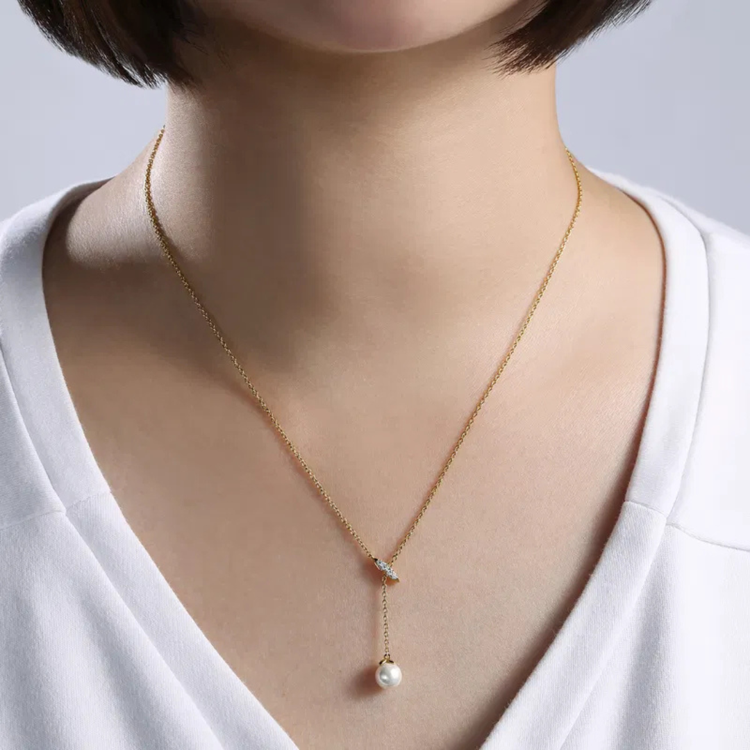 【希少】PRY 3way Plate Necklace limited gold NK5963Y45PL-Gabriel-Grace Yellow Gold Necklace-SVS Fine Jewelry