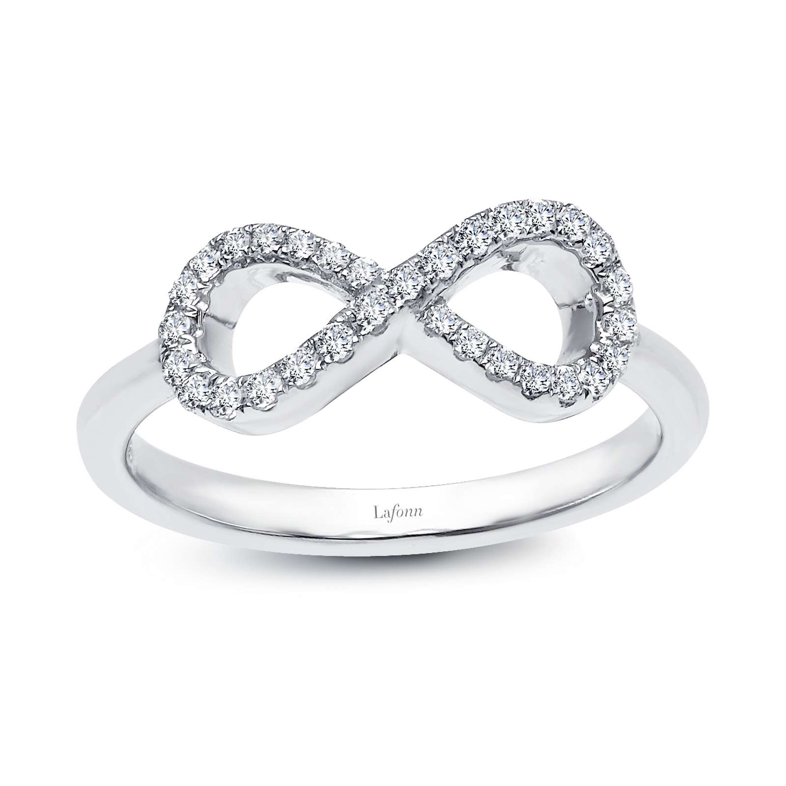 R2004CLP07-Lafonn-Silver Infinity Ring, 0.31Cttw, Size 7-SVS R2004CLP07-Lafonn-Silver Infinity Ring, 0.31Cttw, Size 7-SVS