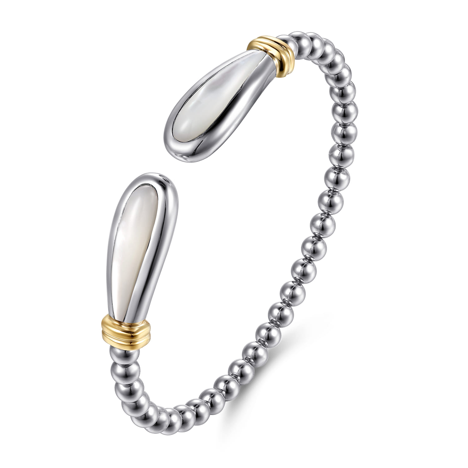 BG5214-6MZJWM-Gabriel & Co.-Bujukan Yellow Gold & Silver Bangle