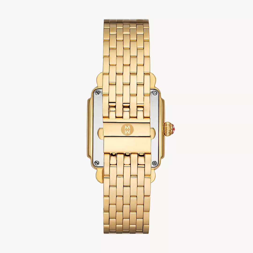 Deco❤️ MWW06V000004-Michele Watch-Deco Mid 18K Gold Diamond Dial Watch