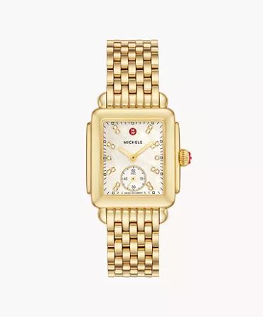 Michele Gold Watch Michele Meggie Gold Diamond Stainless Steel Watch – Tivoli  main image 4