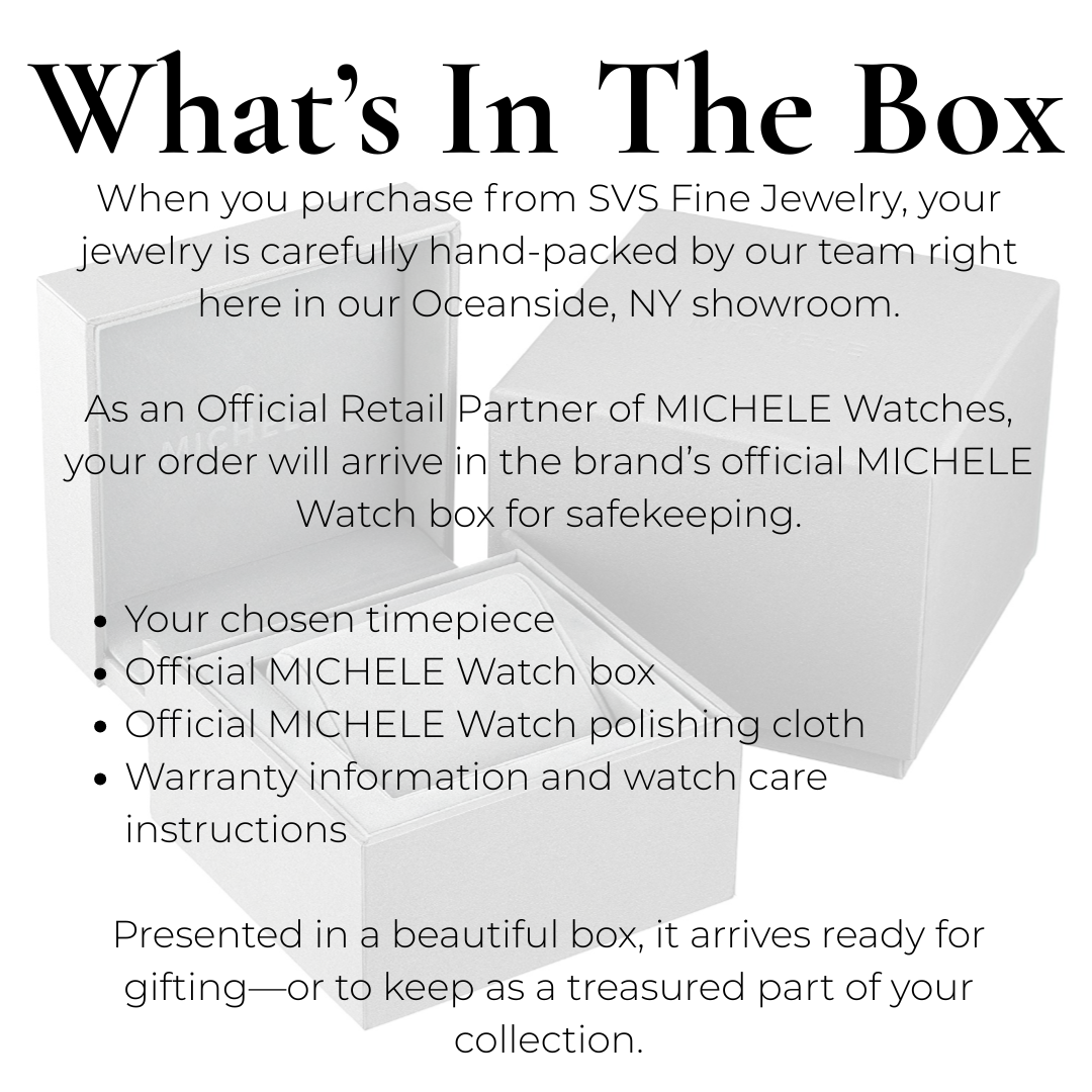 COPY - Michele watch box! Perfect for any Michele watch Deco Diamond High Shine Stainless Steel Watch MWW06A000804  main image 3