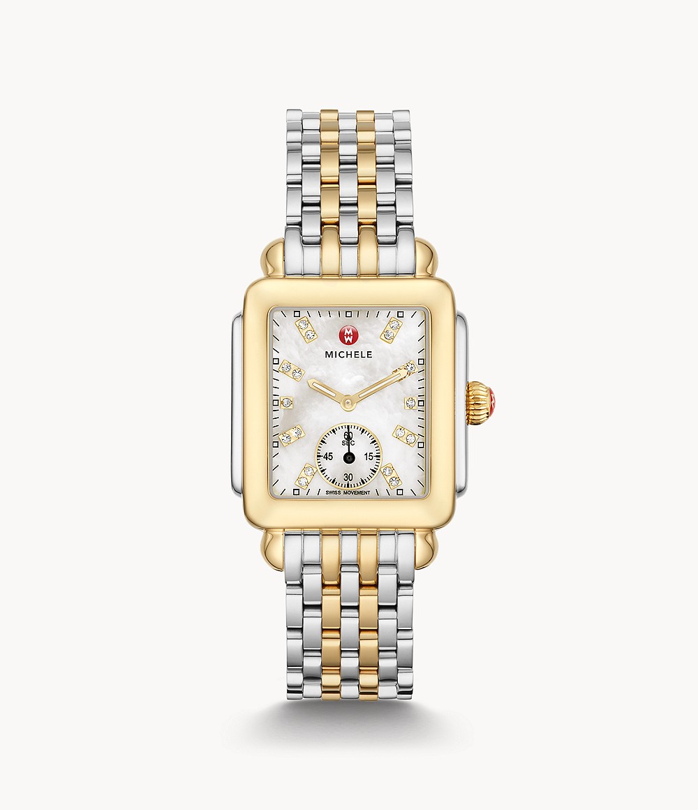 MWW06V000042-Michele Watch-Deco Mid Two-Tone Diamond Dial  display picture 3