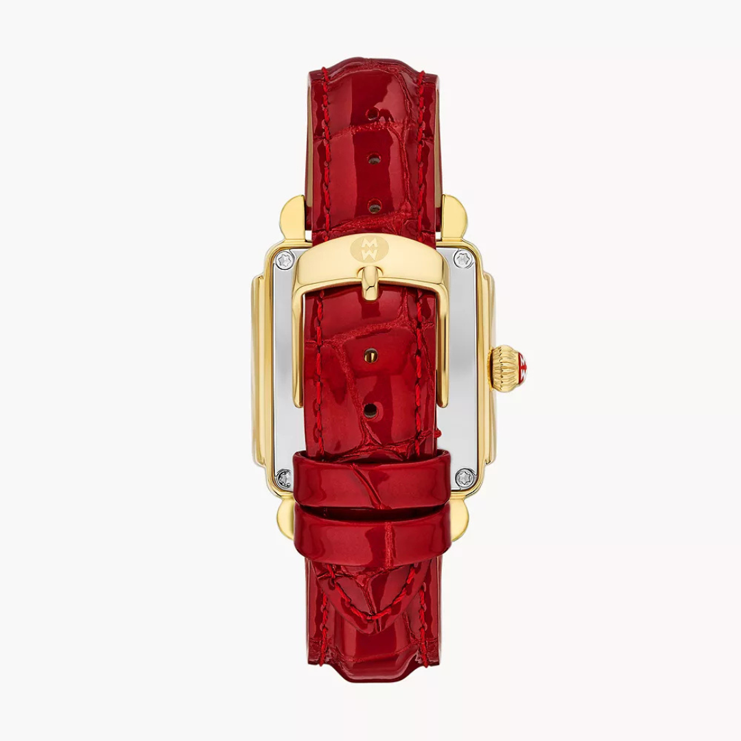 MWW06H000005-Michele Watch-Deco Sport Mid Red Leather Watch  display picture 3