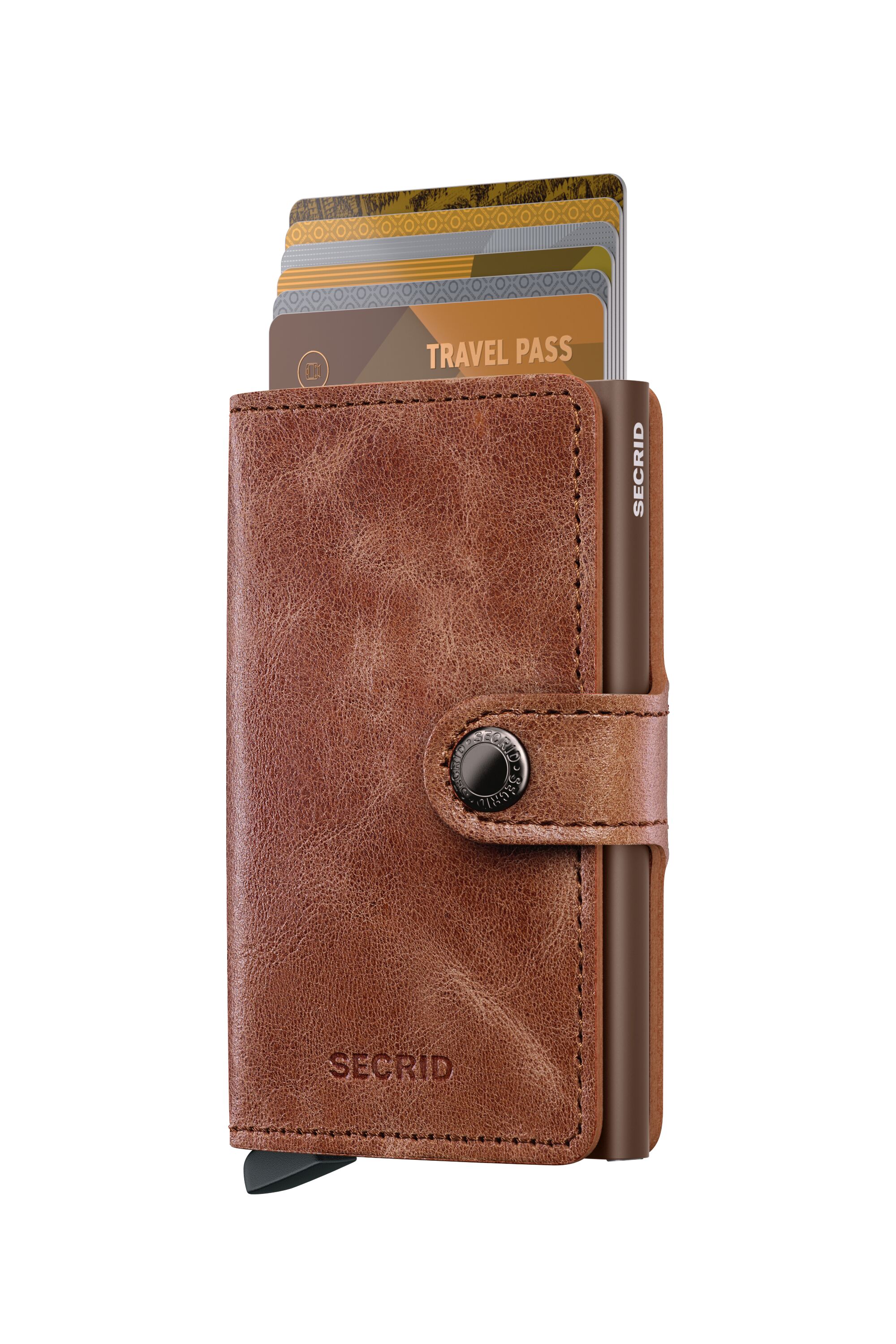 Secrid Miniwallet Vintage - COGNAC/BROWN