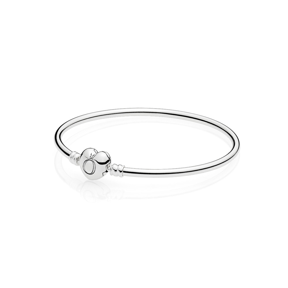 PANDORA 596268-21 Pandora Moments Heart Clasp Bangle