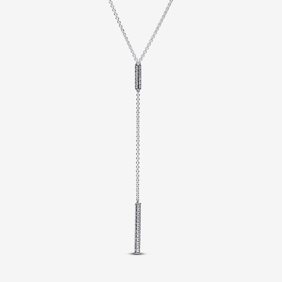 PANDORA 393013C01-45 Pandora Timeless Pave Prism Drop Neckla