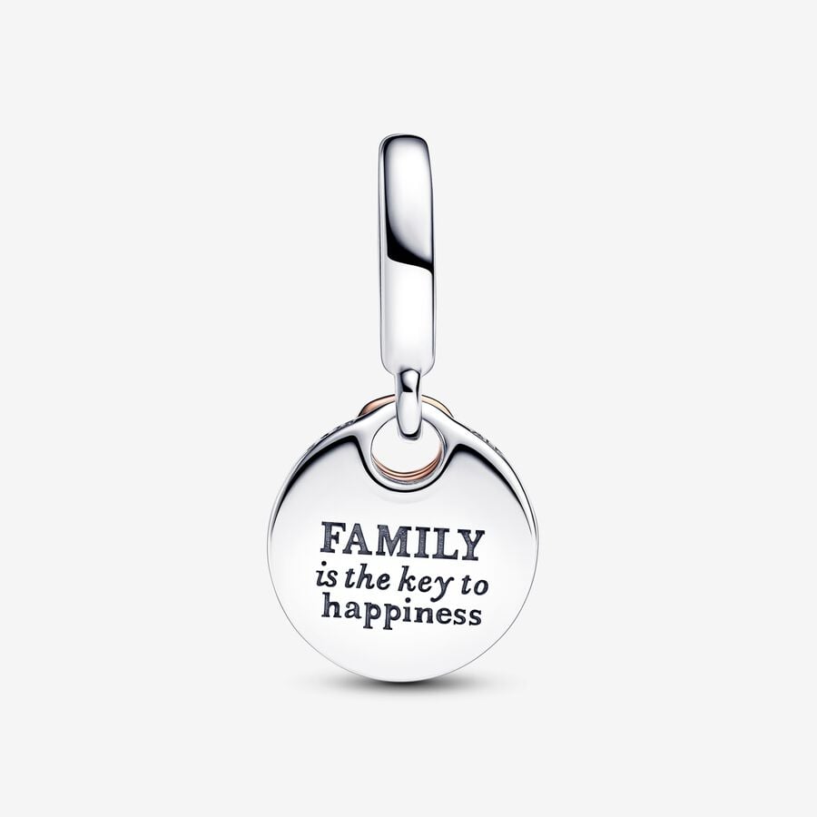 Pandora 783236C01 Two-tone Key to Happiness Double Dangle Ch