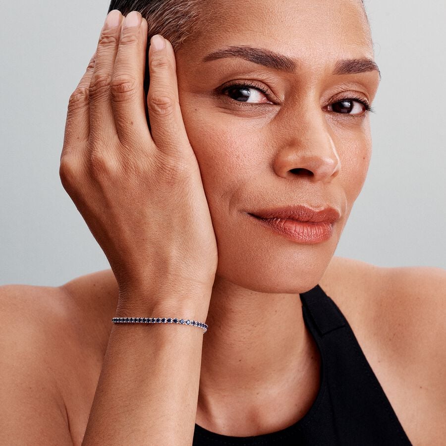 PANDORA PANDORA 591469C02-18 Sparkling Blue Tennis Bracelet