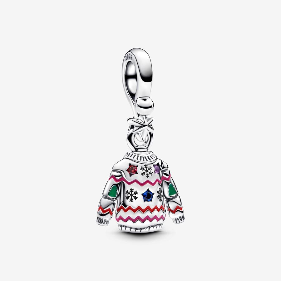 PANDORA 793596C01 Christmas Sweater Dangle Charm