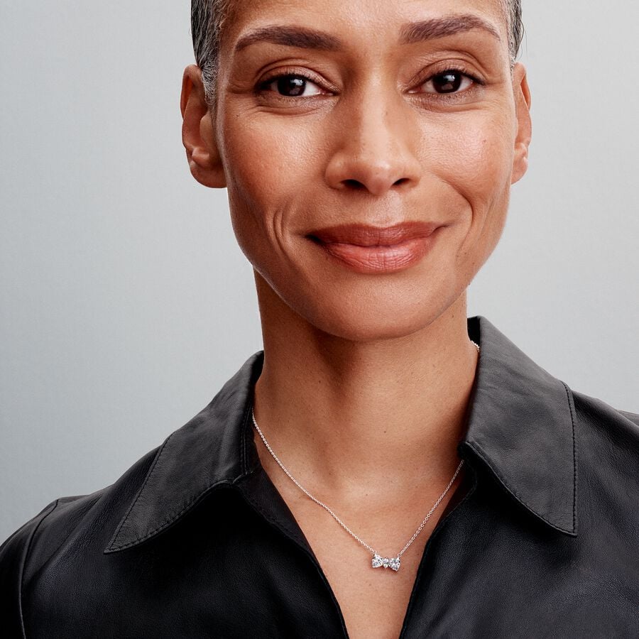 PANDORA 393509C01-45 Sparkling Bow Necklace