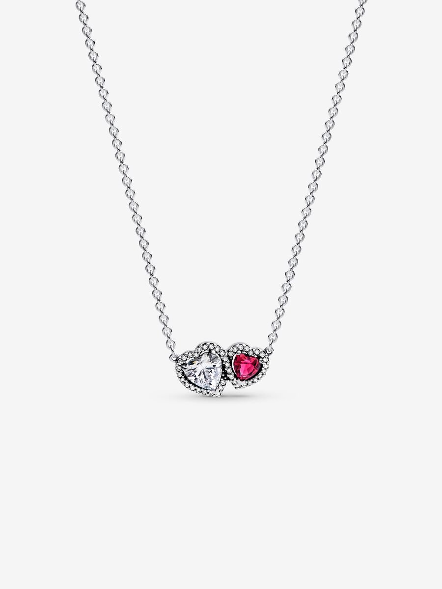 PANDORA PANDORA 393632C01-45 Halo Hearts Pendant Necklace - Main Image