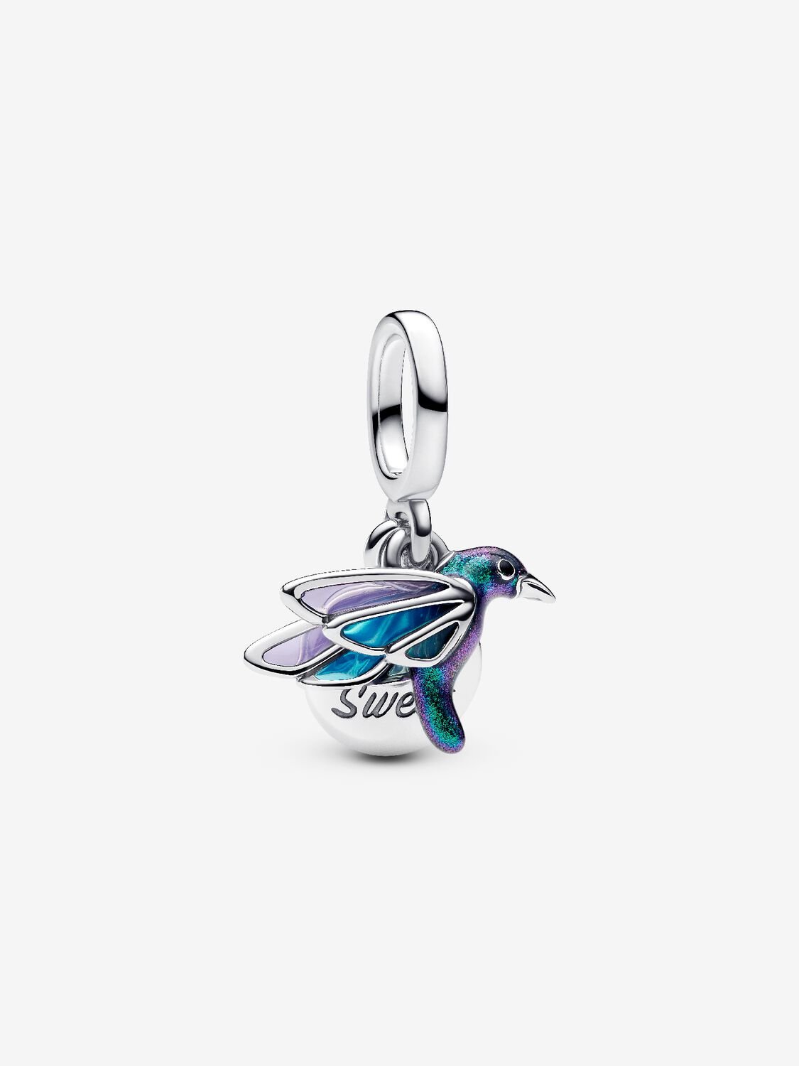 PANDORA PANDORA 793746C01 Hummingbird Double Dangle Charm