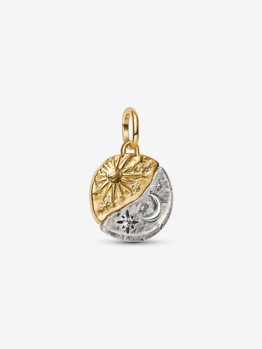 PANDORA 763977C01 Sun and Moon Medallion Charm 001-901-45248