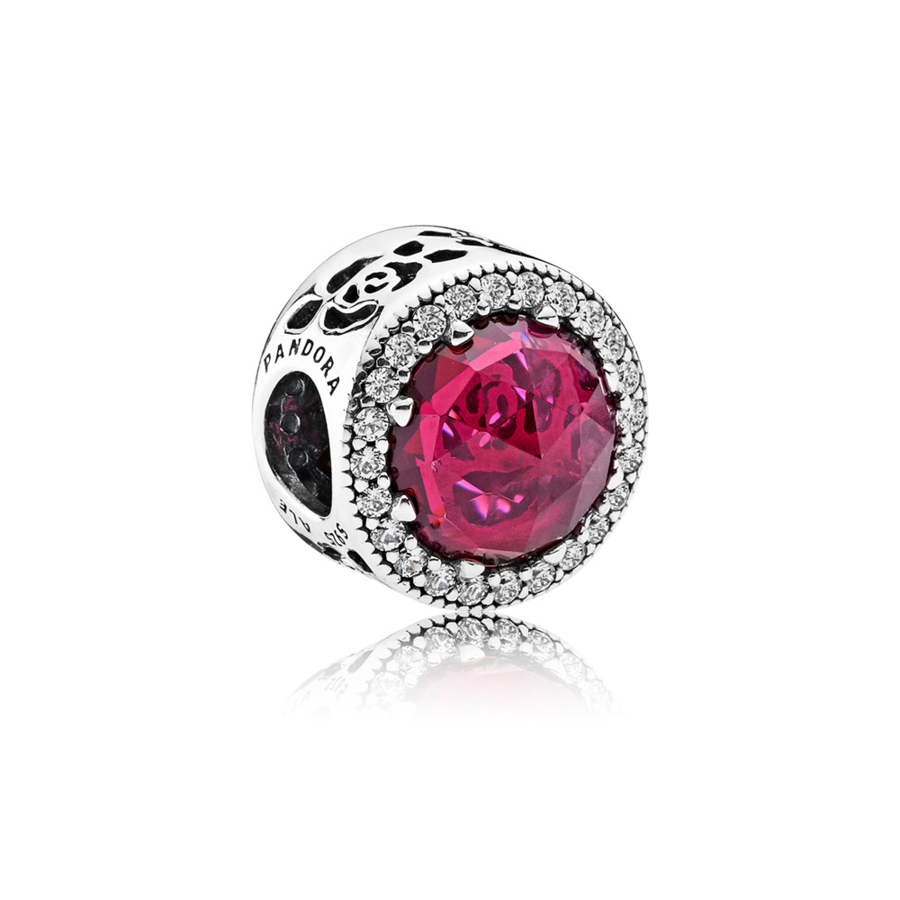 PANDORA 792140NCC Disney Belle's Radiant Rose Charm
