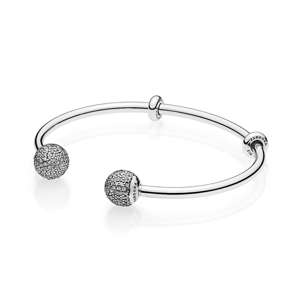PANDORA 596438CZ-1 OPEN BANGLE BRACELET 001-902-02063 PANDORA 596438CZ-1 OPEN BANGLE BRACELET 001-902-02063