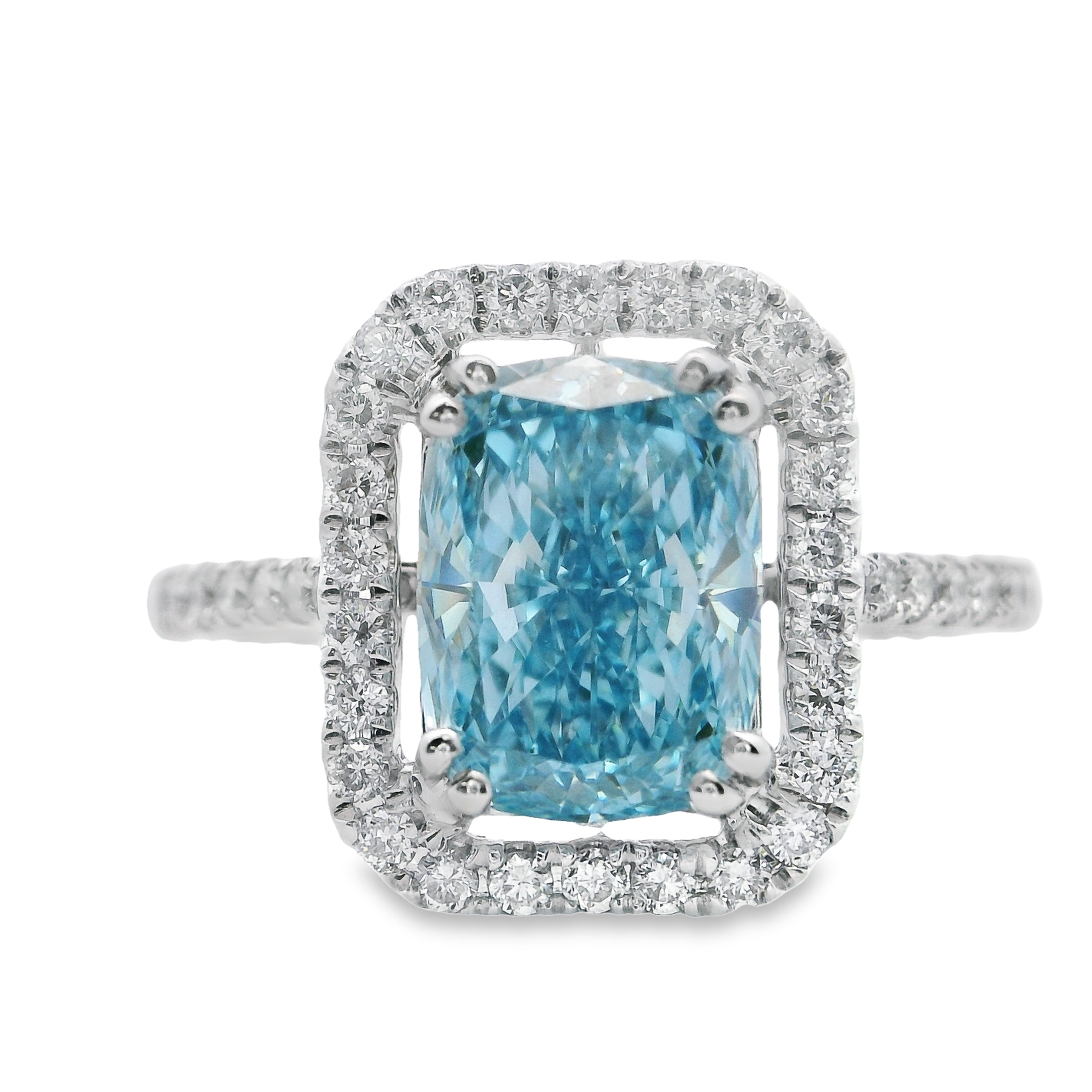 Lab Grown Diamond Ring 001-121-00004 14KW The Blue Diamond The