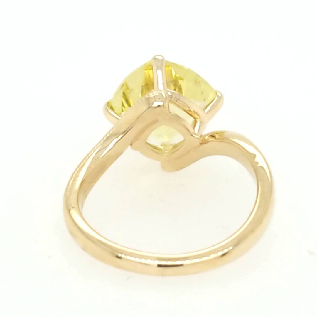 【wingbling】14k Love Catcher Natural Stone Heart Top 3/4 CT. T.W. Diamond Geometric Flower Lattice Ring in 14K