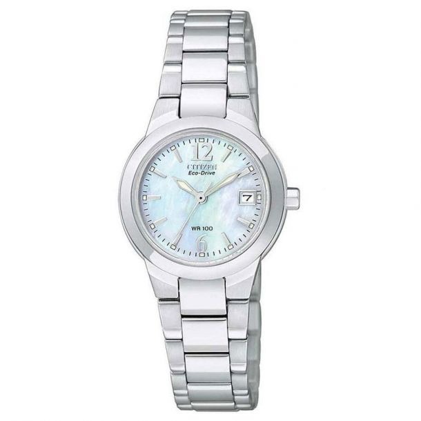 citizen ladies dress watch Citizen Eco Drive Classic Silver Dial Stainless Steel Ladies Watch EO1181-55A