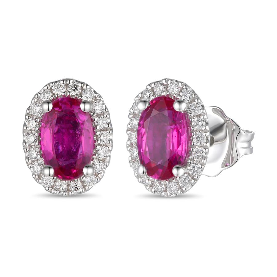 Jewelry Levian Ruby Le Vian 14K White Gold Ruby And Diamond