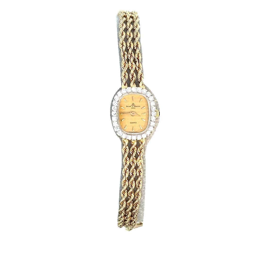 Ladies 14K Yellow Gold Baume and Mercier Diamond Watch  display picture 1