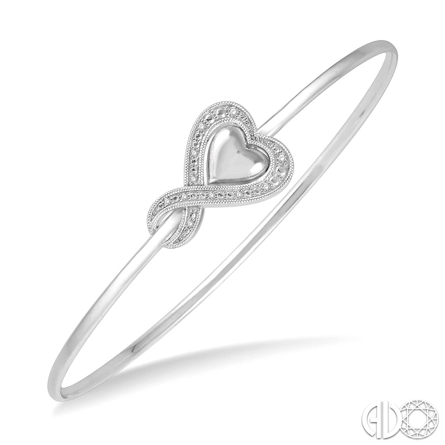 Sterling Silver Flexible Heart Bangle 001-610-01589 | Tipton's