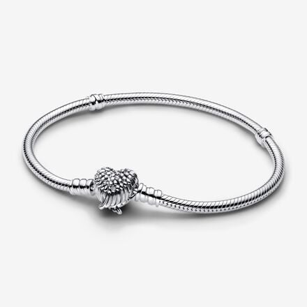 Pandora Heart Wings Clasp Silver Bracelet 001-840-00043 SS