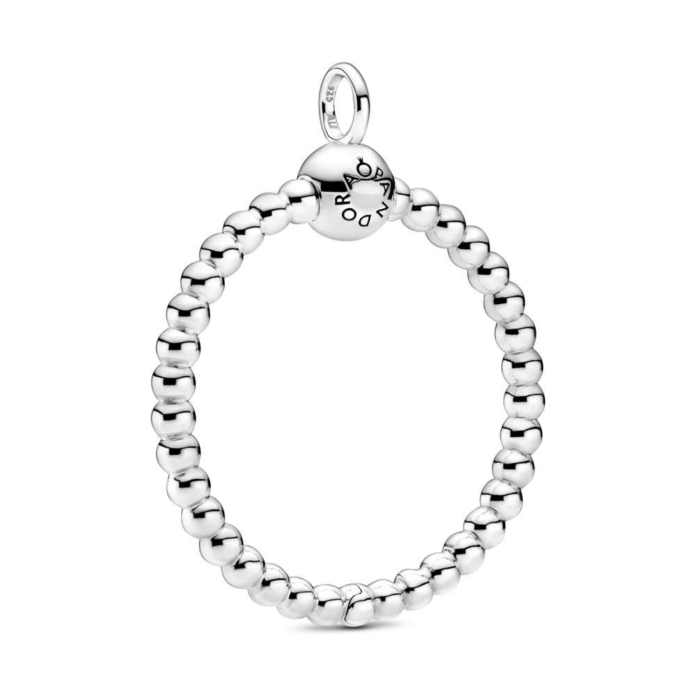 Sterling Silver Pandora Beaded O Pendant Bracelet