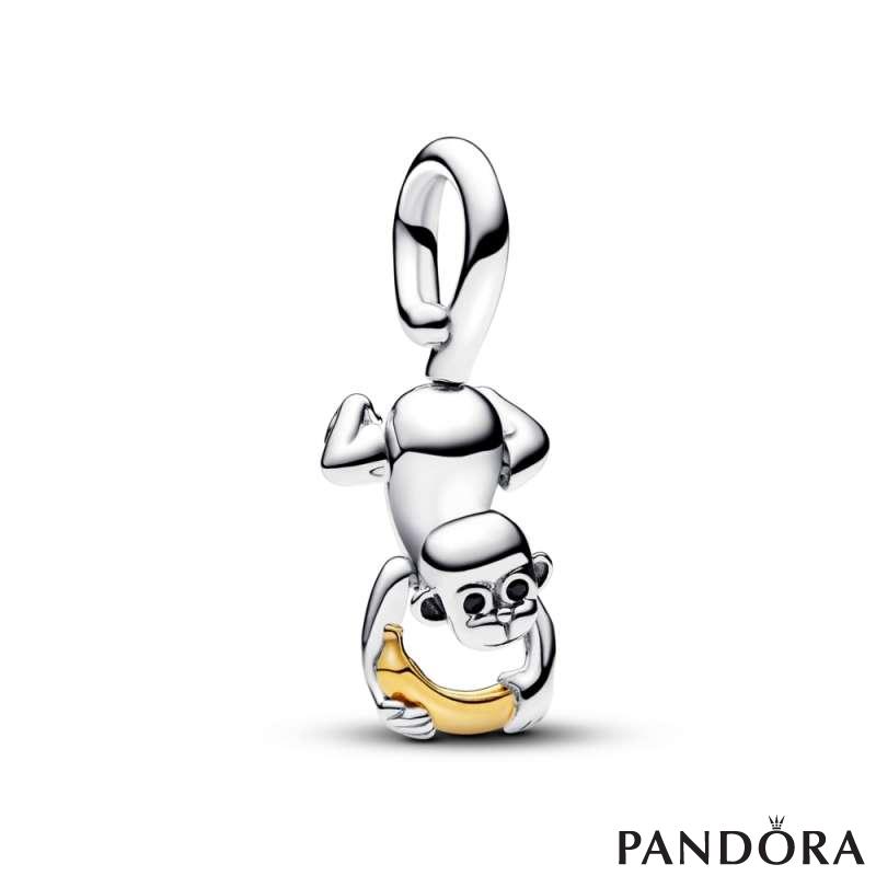 Pandora Two-tone Movable Monkey Dangle Charm 001-920-21718