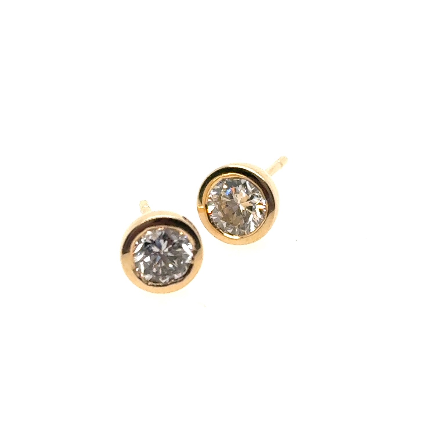 AVA Couture 14K Yellow Gold Lab Grown Diamond Stud Earrings Tom