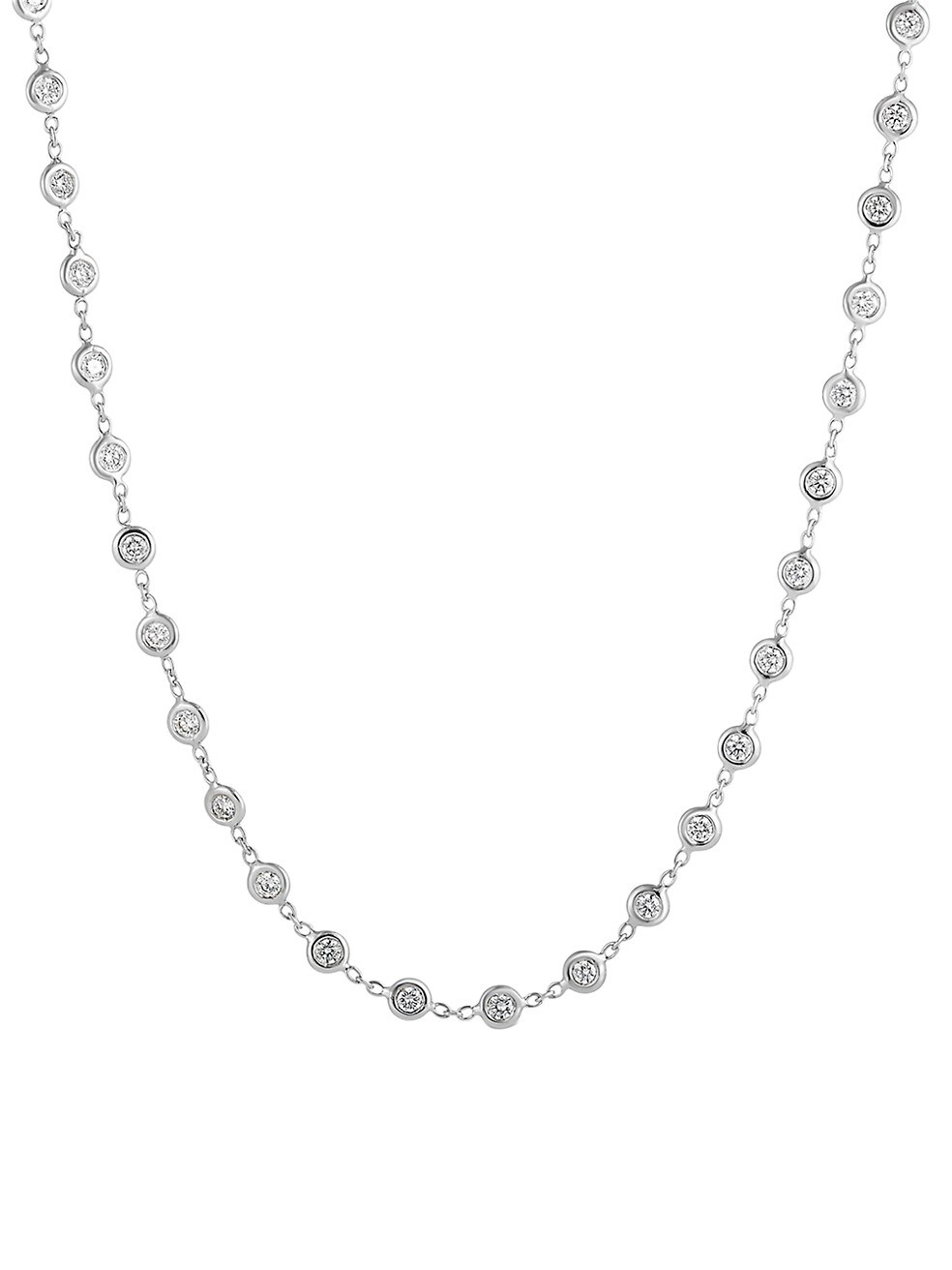 18 Karat White Gold Roberto Coin Diamonds By the Yard Neckla Tom