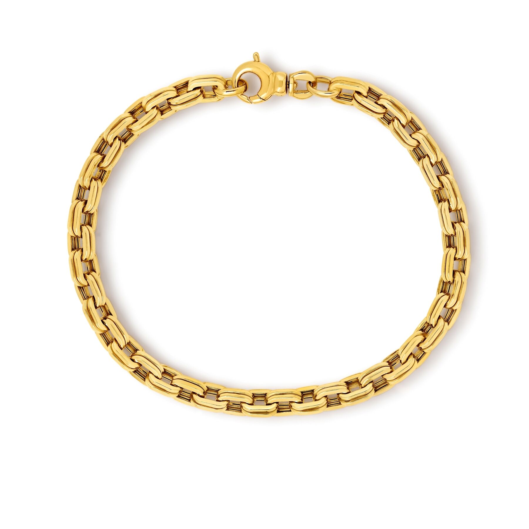 18K Yellow Gold Men's Fancy Link Bracelet 001-440-00698 | Tom Cook