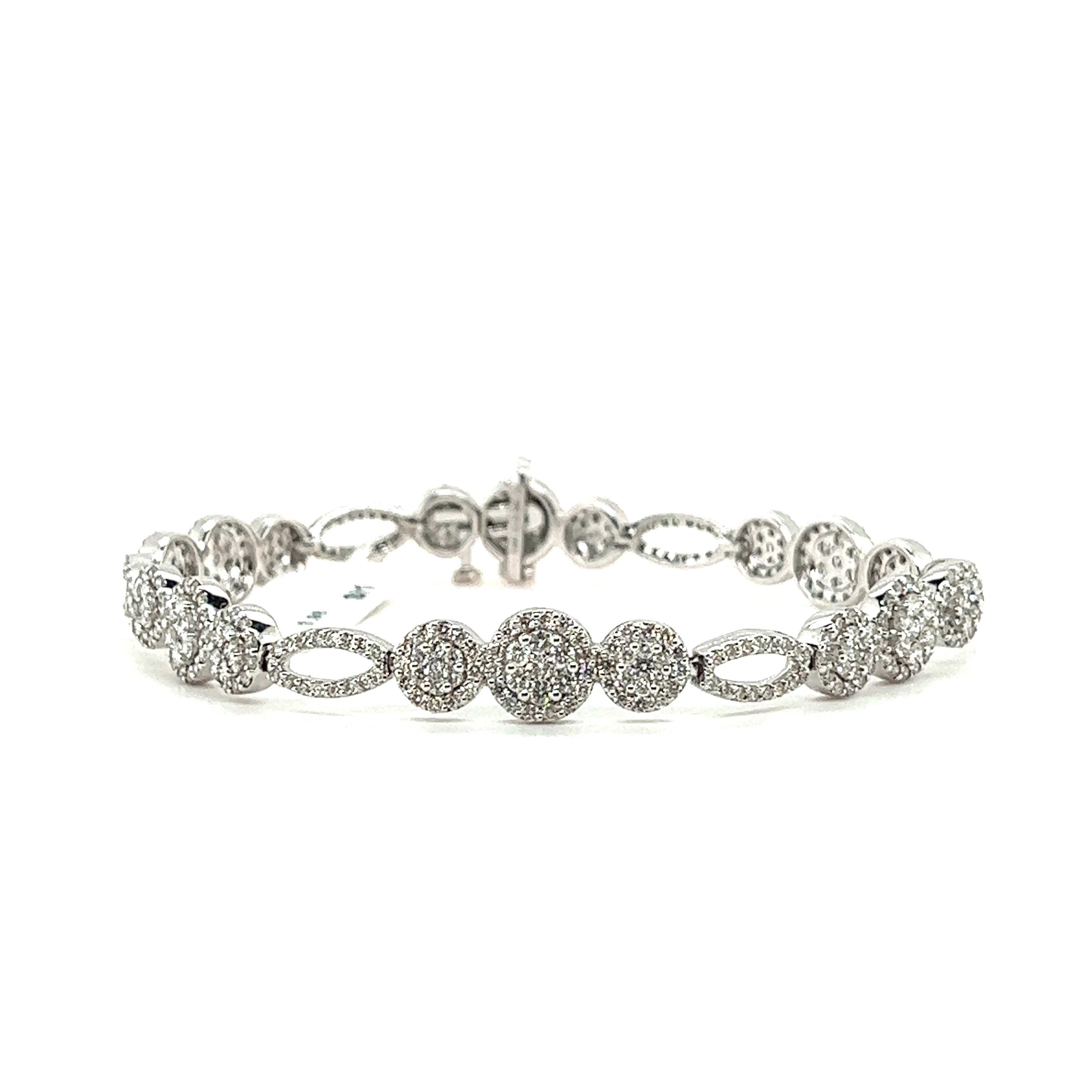 14 karat white gold tennis bracelet cheap