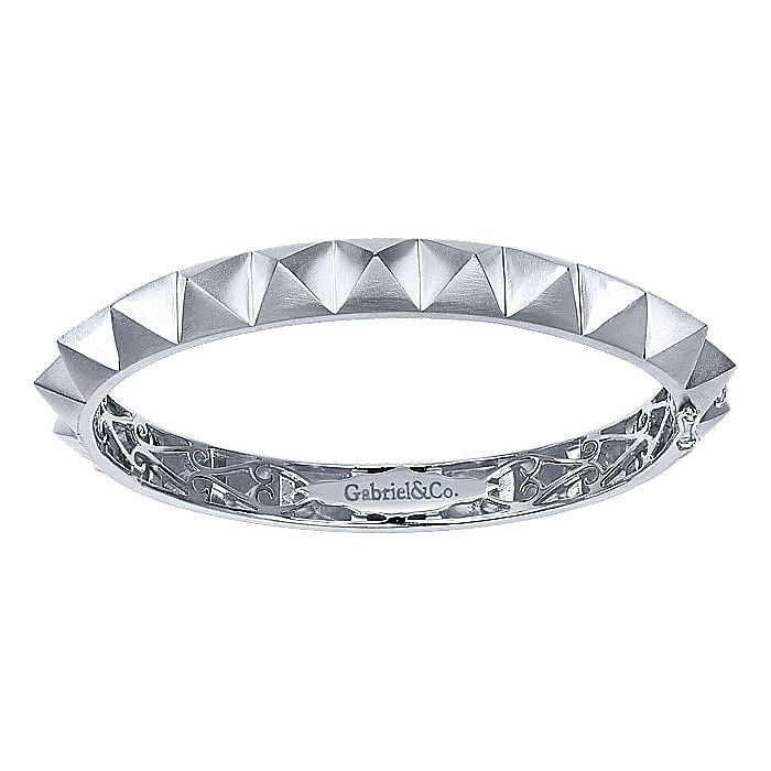 【Gaby】 cutlery bangle Gabriel & Co. Gold Diamond Cut Cuff Bangle