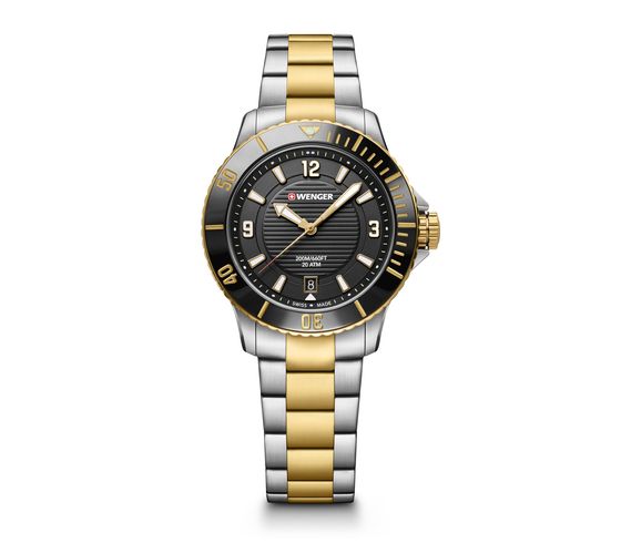 Wenger Wenger Seaforce Black Dial Two Tone Swiss Army Watch  display picture 1
