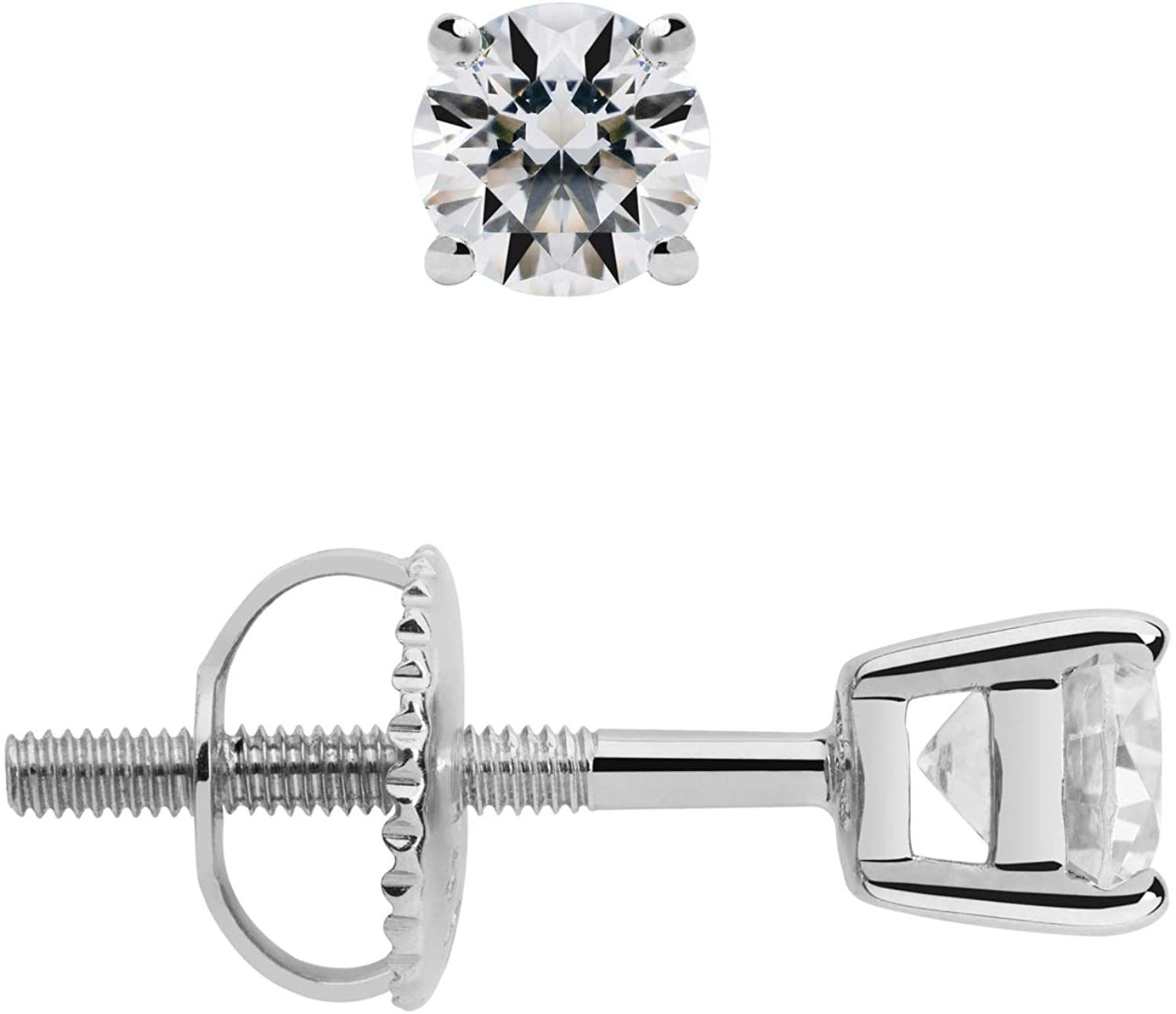 ピアス Round Brilliant Stud Earrings / 4 Prong #3311 411-01173.jpg