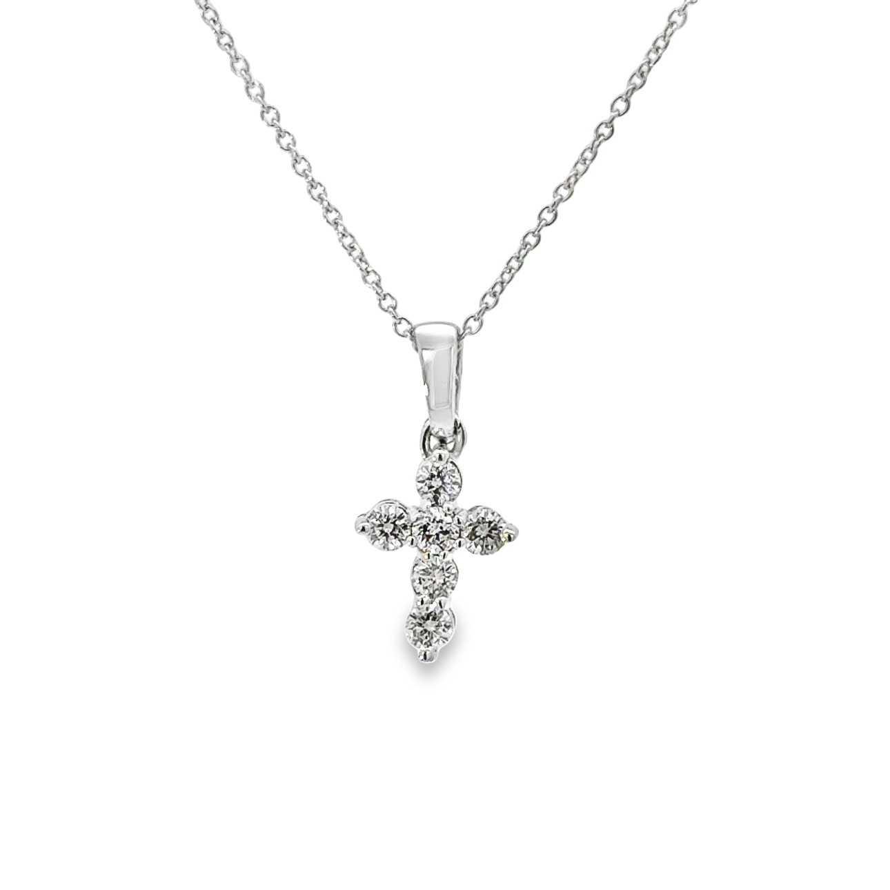 Vienna Cross Necklace White main image 0