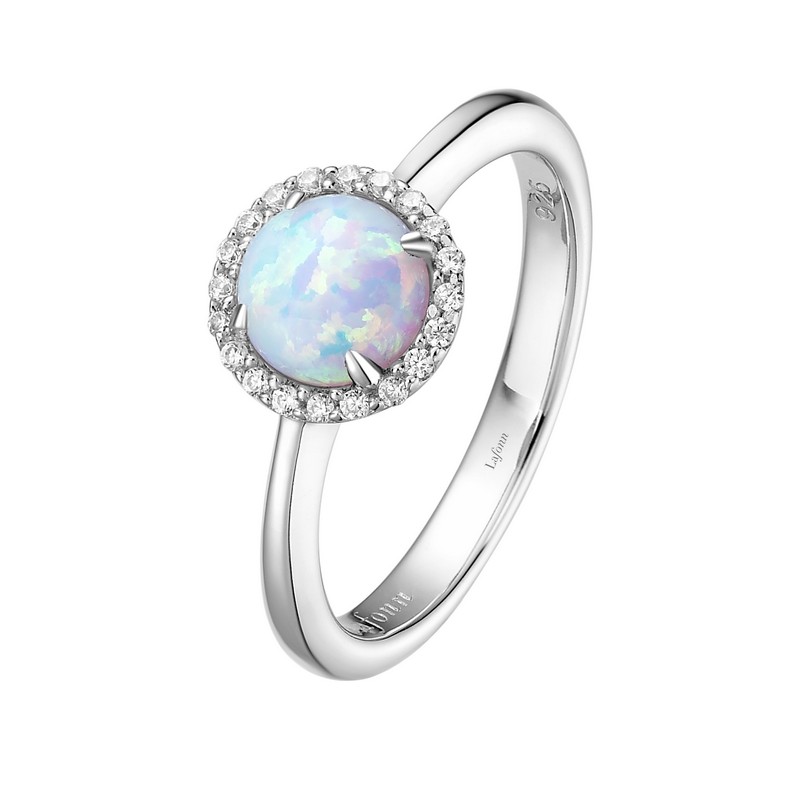 Gemstone Ring Opal Birthstone Ring Pandora Birthday Blooms October