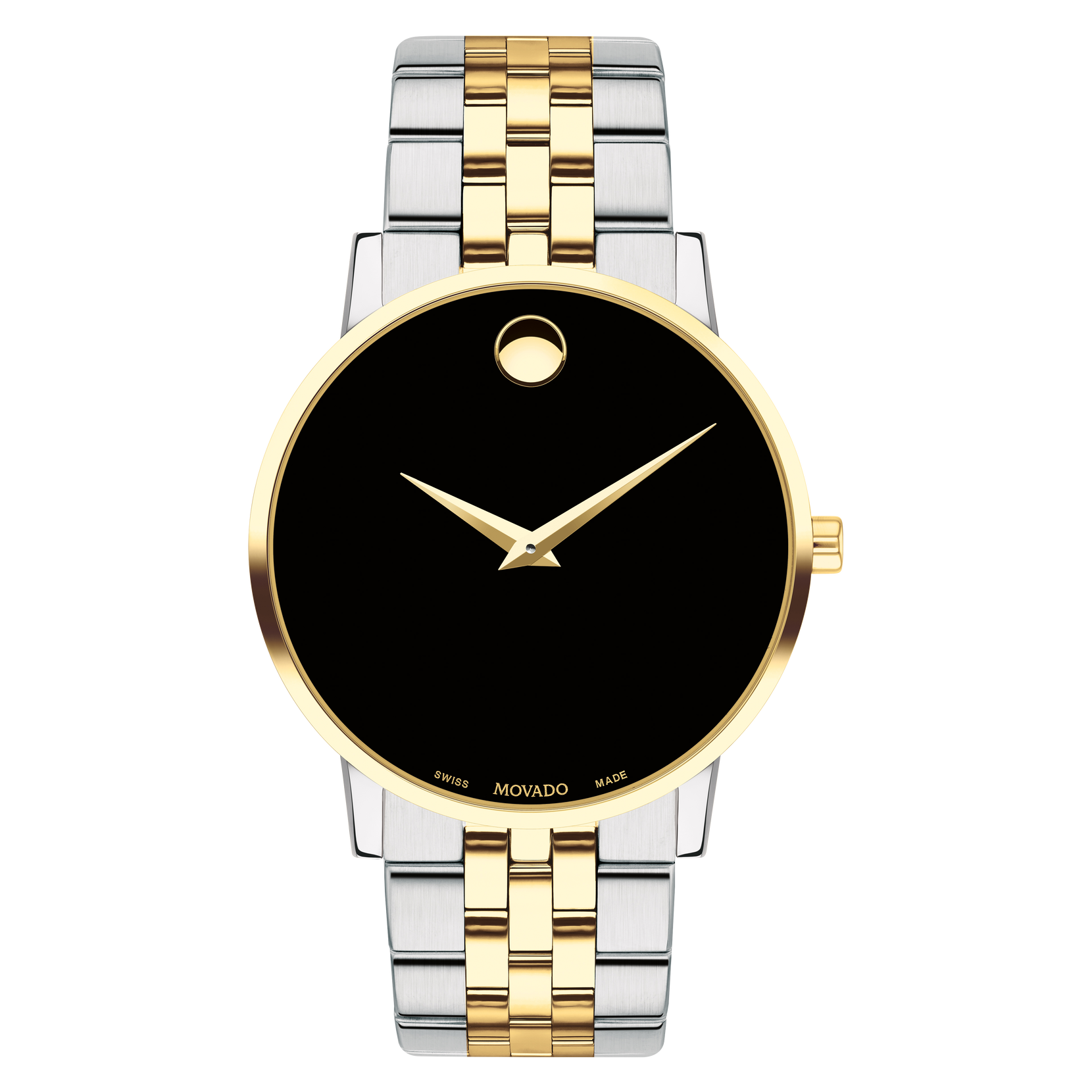 WOMEN\'S VINTAGE MOVADO MUSEUM TWO TONED STAINLESS STEEL WATCH new battery Vintage Ladies main image 4